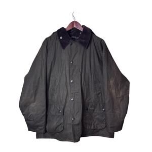 Barbour Men's Classic Bedale Waxed Jacket Olive Size 44 | SYLKOIL HOOD & Liner